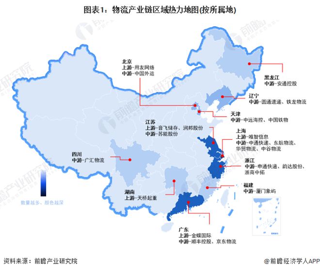 2024年中国物流行业区域火狐电竞分布分析 中部地区物流运行效率相对较高【组图】(图1)